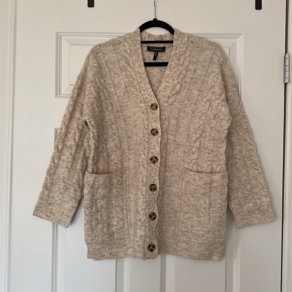 BCBG Max Azria beige cardigan